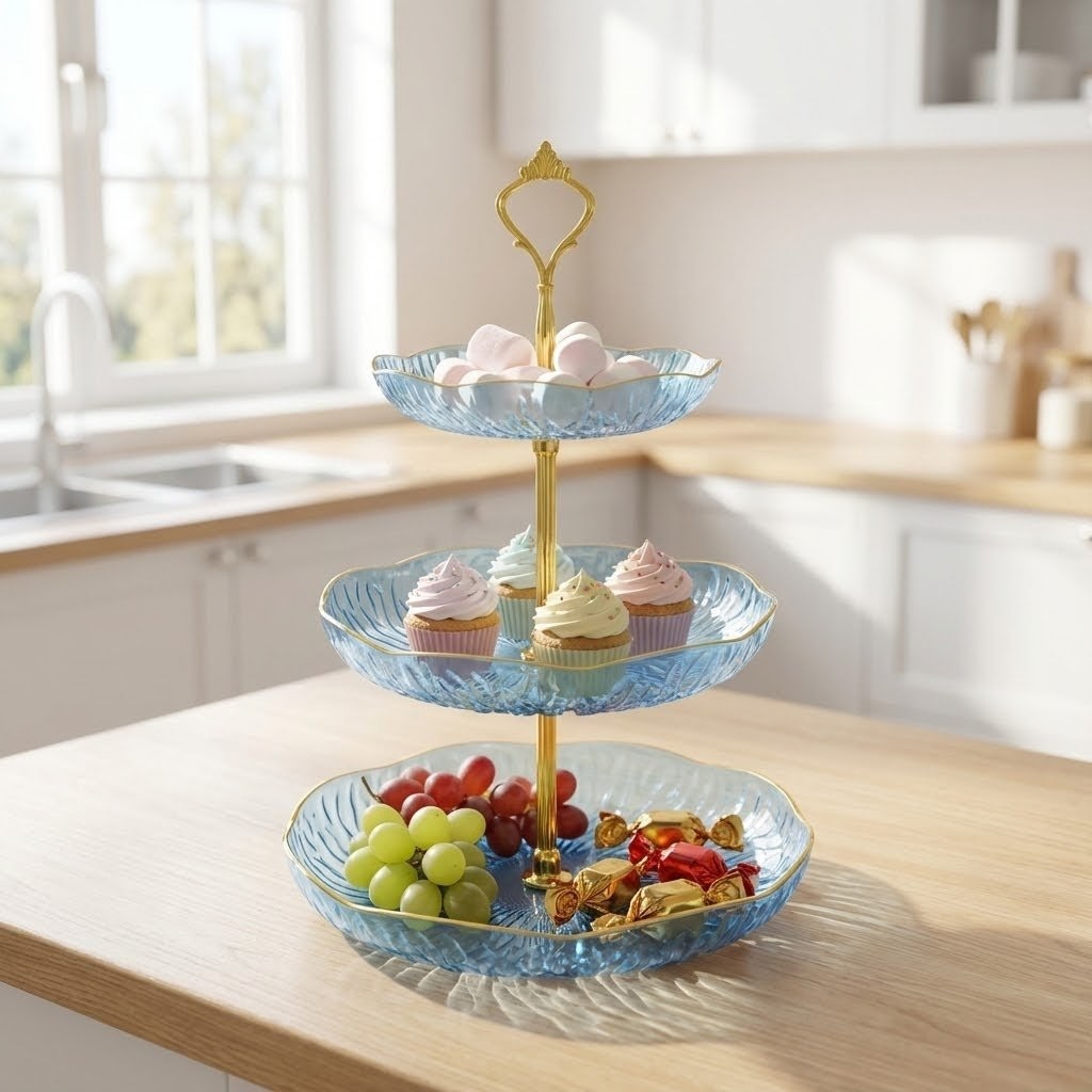 3 Layer dessert and fruit stand