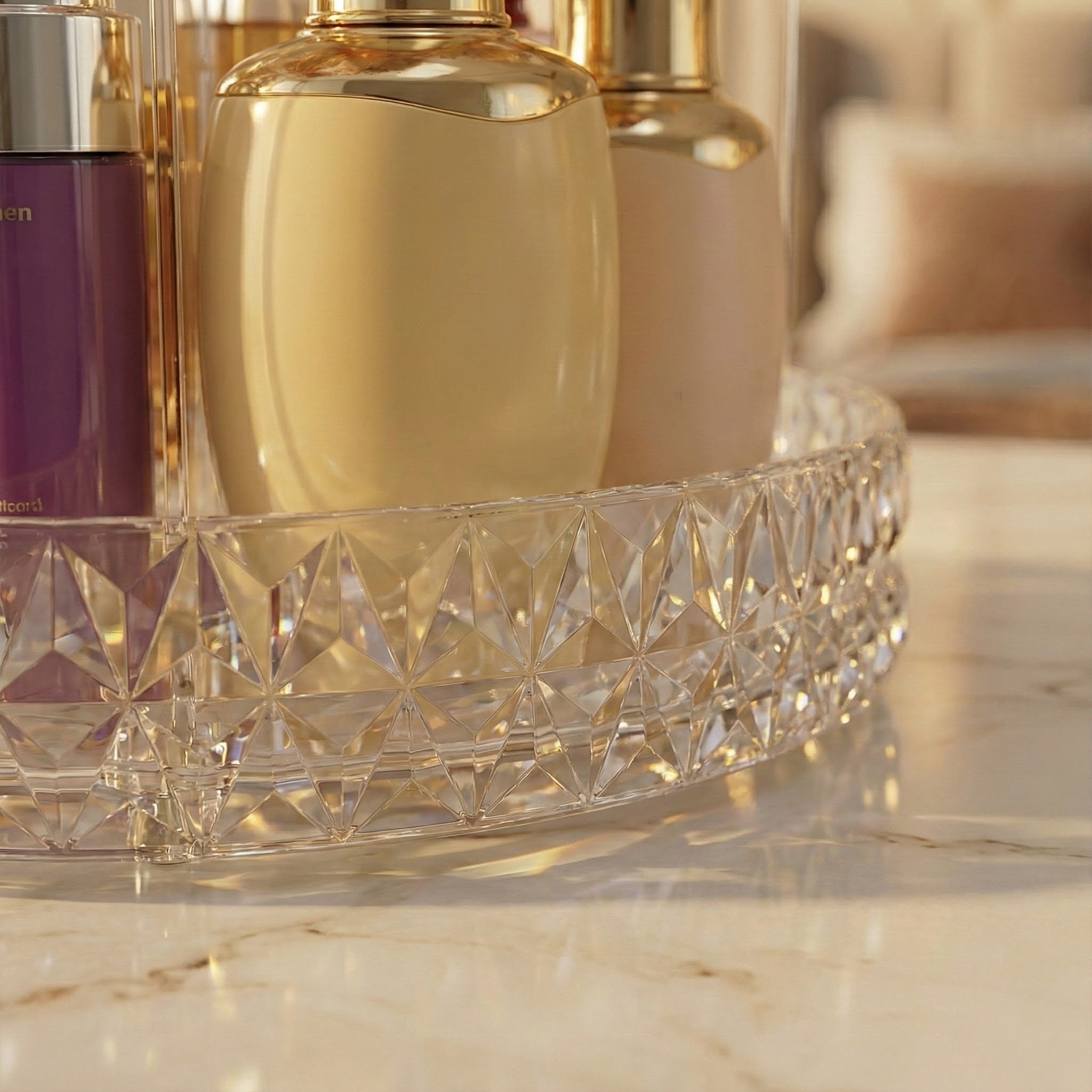 Diamond-Cut 360 Rotating Cosmetic and Makeup Organizer