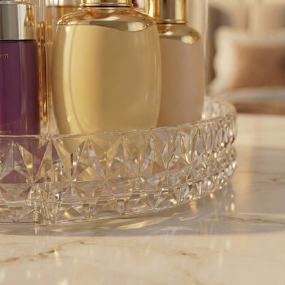 Diamond-Cut 360 Rotating Cosmetic and Makeup Organizer