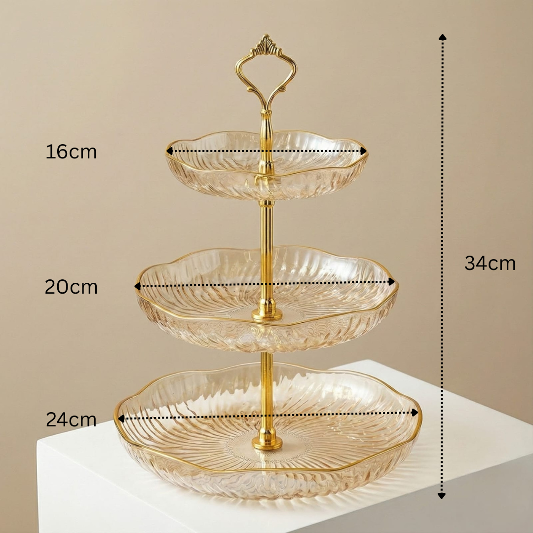 3 Layer dessert and fruit stand