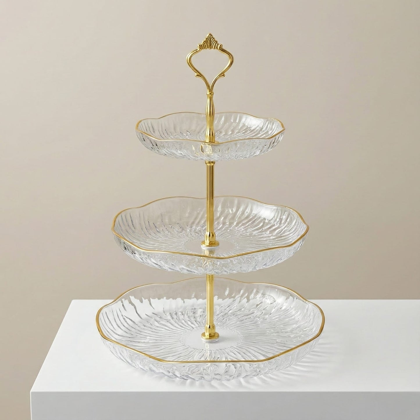 3 Layer dessert and fruit stand