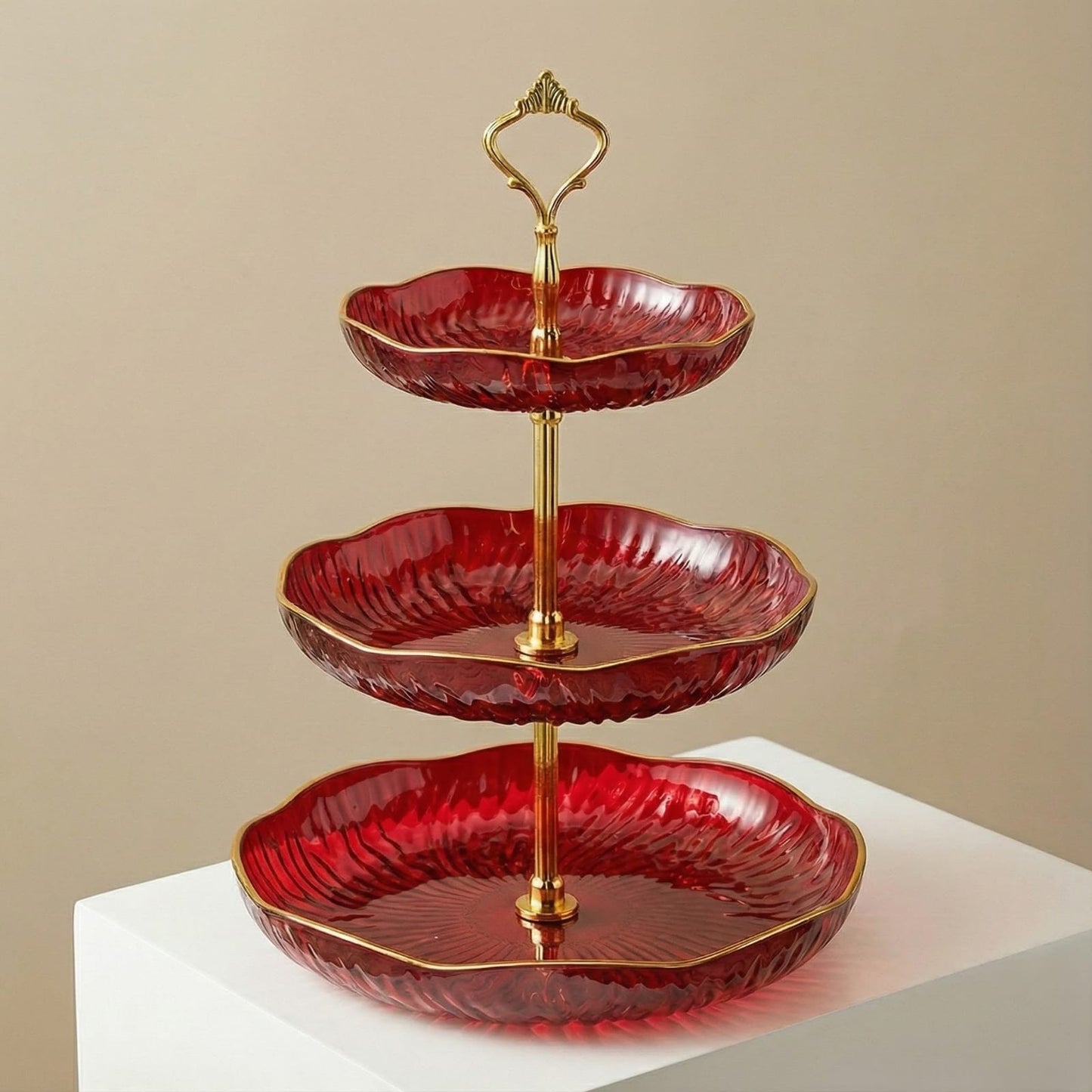 3 Layer dessert and fruit stand