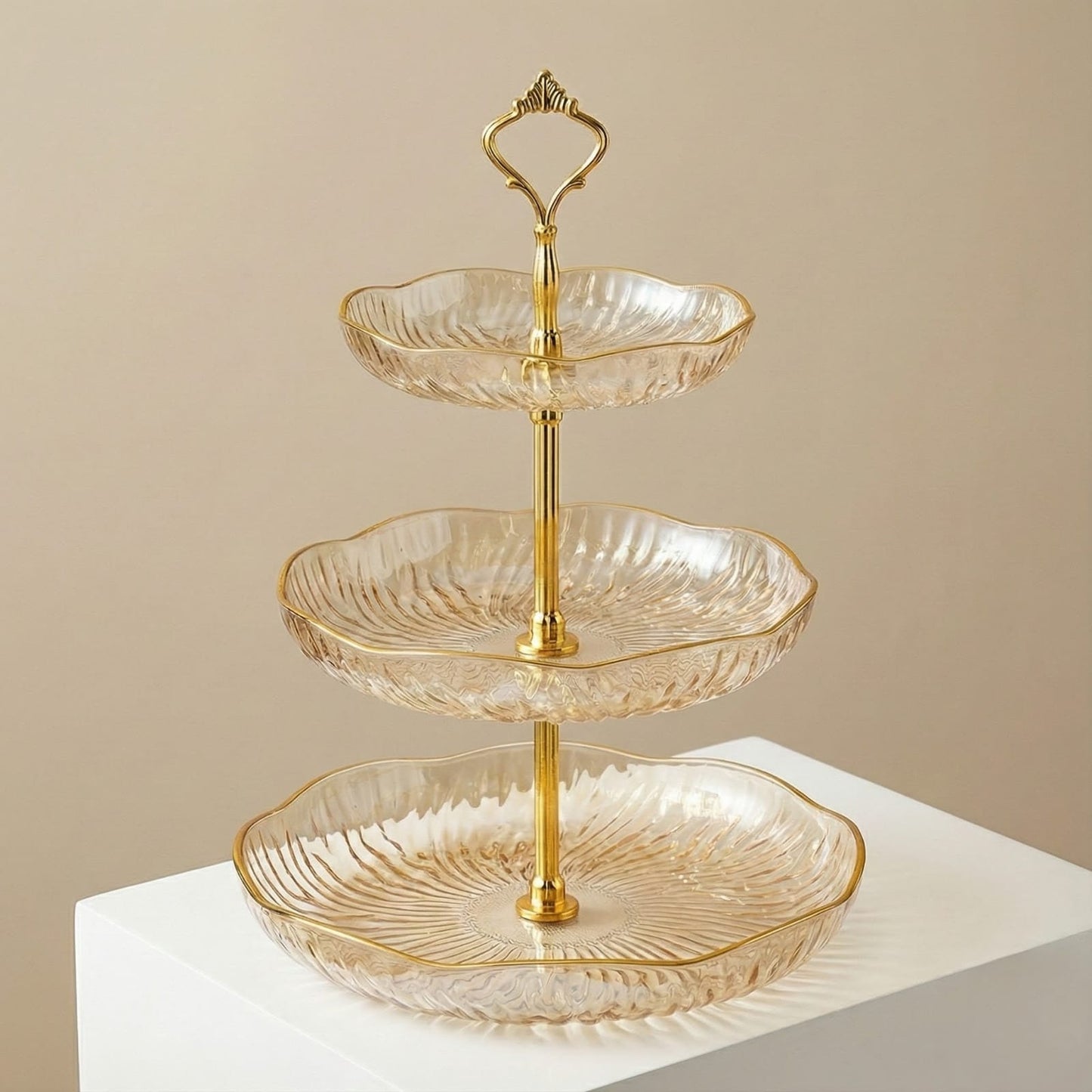 3 Layer dessert and fruit stand