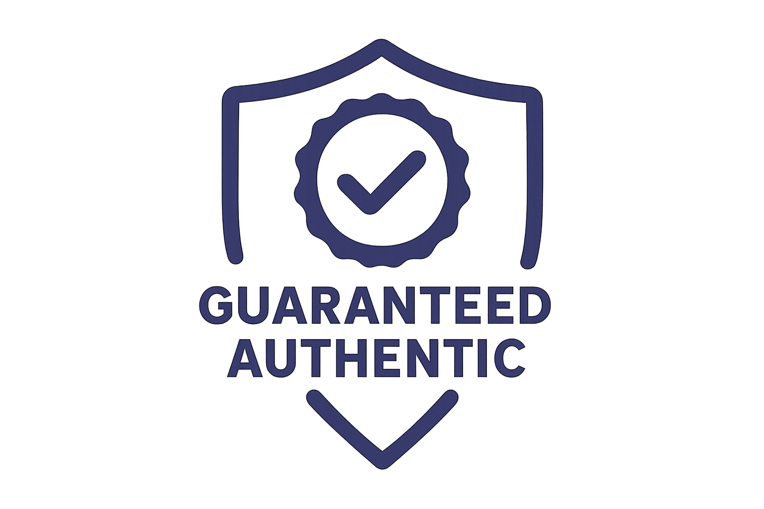 an icon for guaranteed authentic in 
#3D286D colour