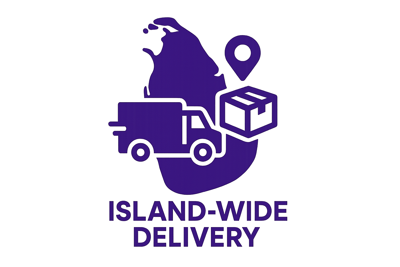 Island-wide Delivery SRI LANKA ICON IN #4A23A0 COLOUR