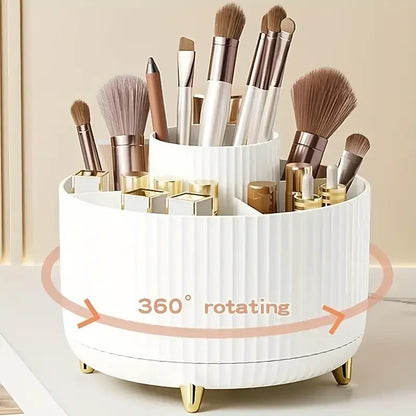 360° Rotating Luxury Makeup & Brush Organizer