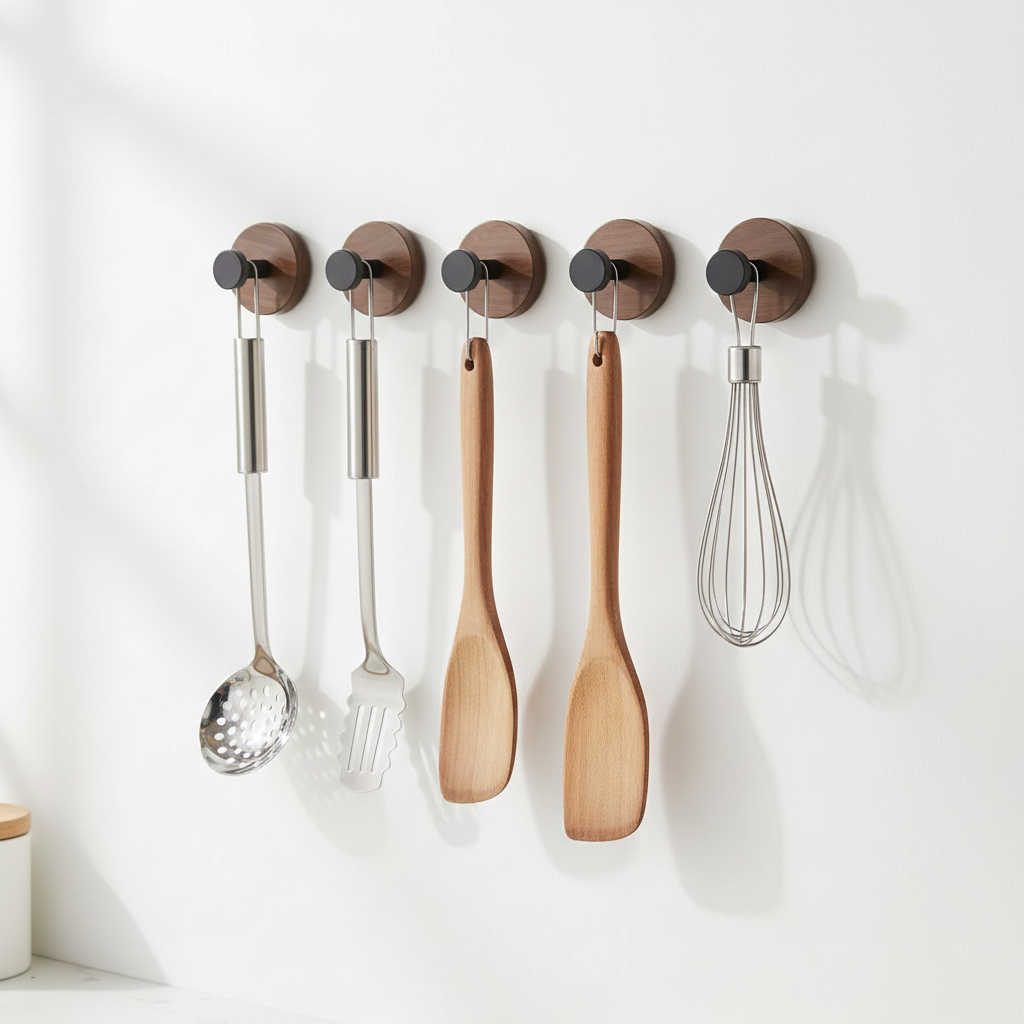 Wooden-Style Wall hook 5pcs
