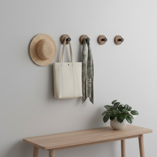 Wooden-Style Wall hook 5pcs